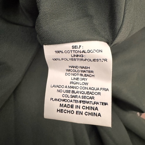 &Merci Floral brown/olive shade Dress with Puff Sleeves - Picture 4 of 4